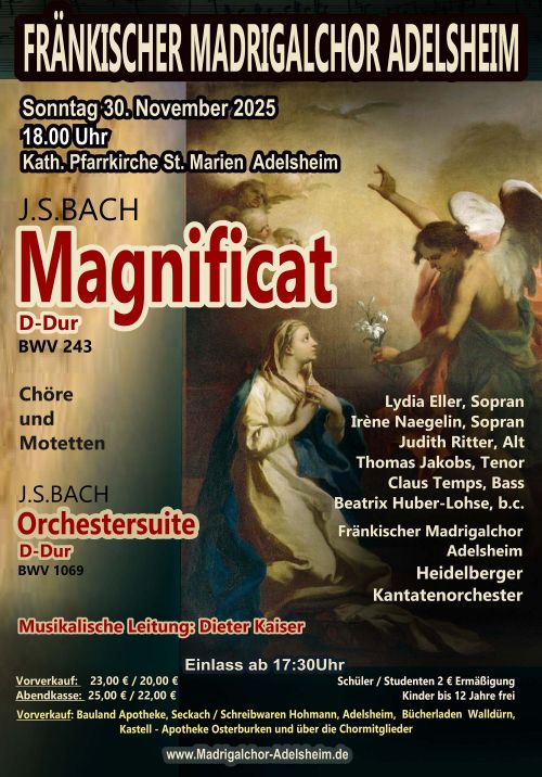 Jahreshauptkonzert des Fränkischen Madrigalchors Adelsheim